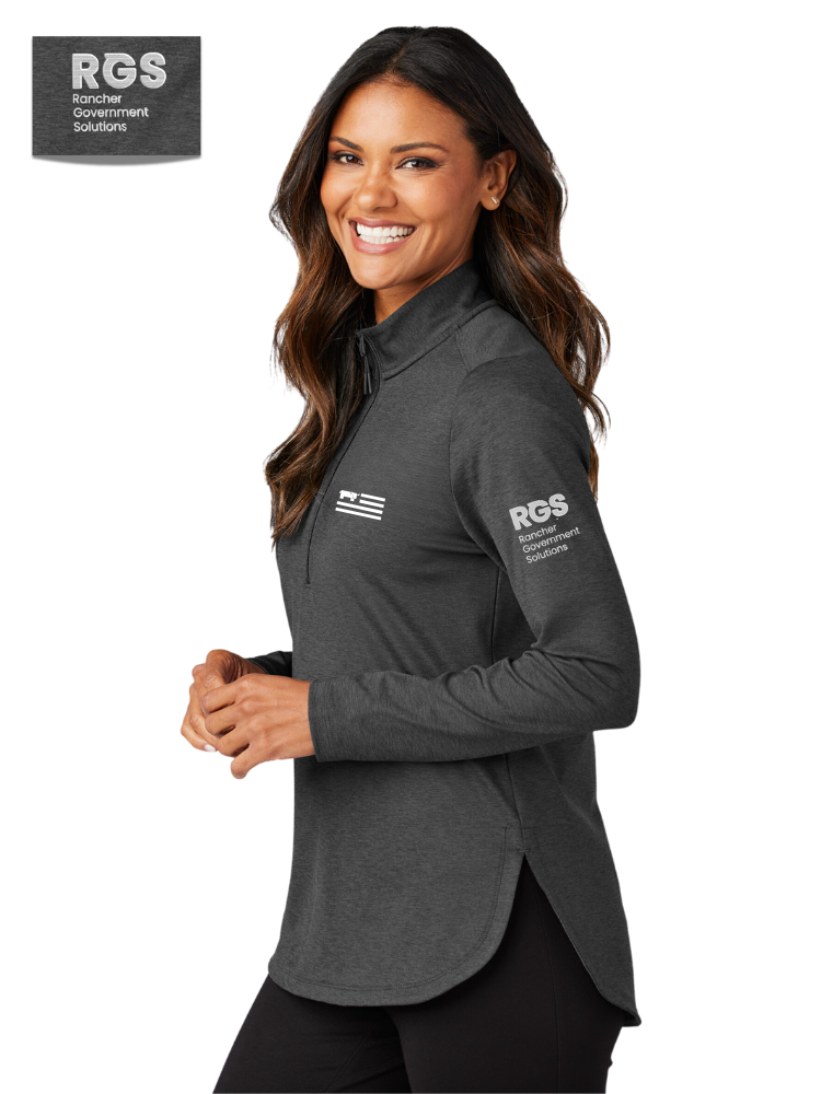RGS - Port Authority ® Women's C-FREE ® Double Knit 1/4-Zip - WHITE LOGO