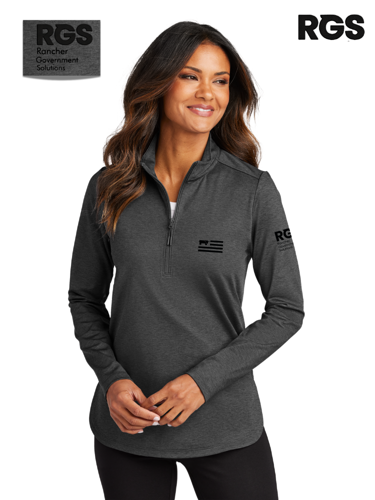 RGS - Port Authority ® Women's C-FREE ® Double Knit 1/4-Zip - BLK LOGO