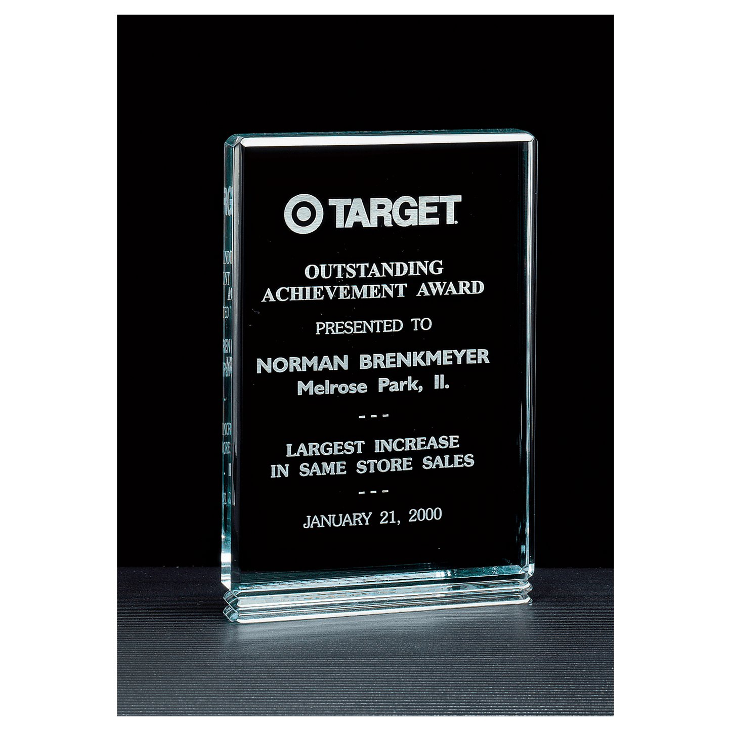 Classic Series Jade Acrylic Free Standing Award