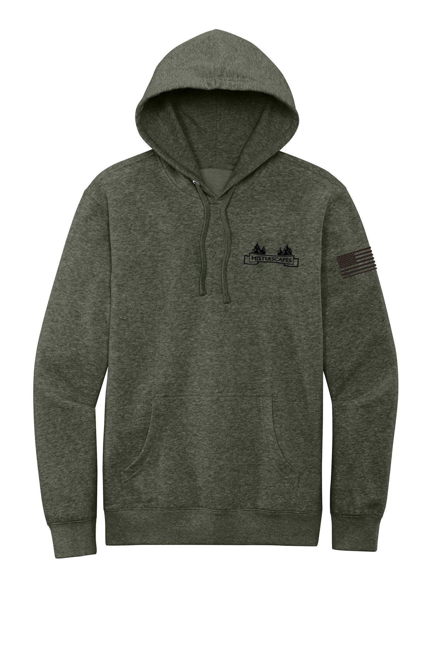 MISTERSCAPES - HGREEN - DT6100 District® V.I.T.™ Fleece Hoodie - BLACK LOGO - PRINTED D.T.F