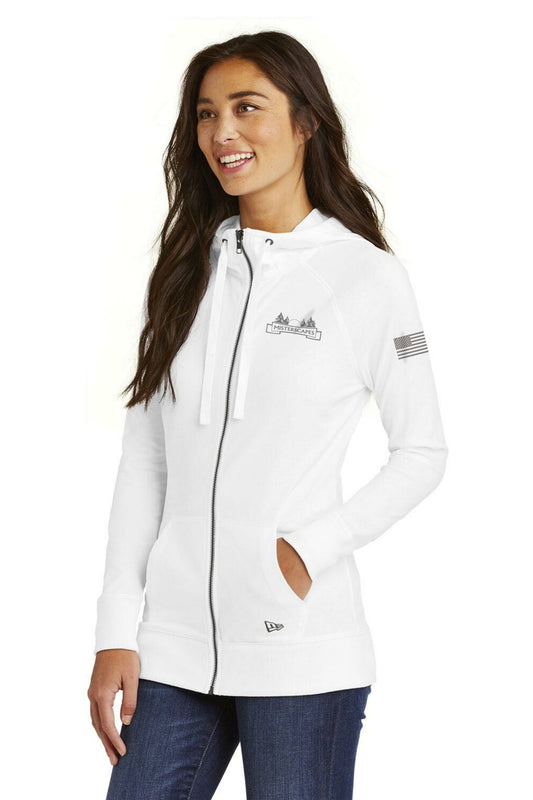 MISTERSCAPES - New Era® Women's Sueded Cotton Blend Full-Zip Hoodie. LNEA122