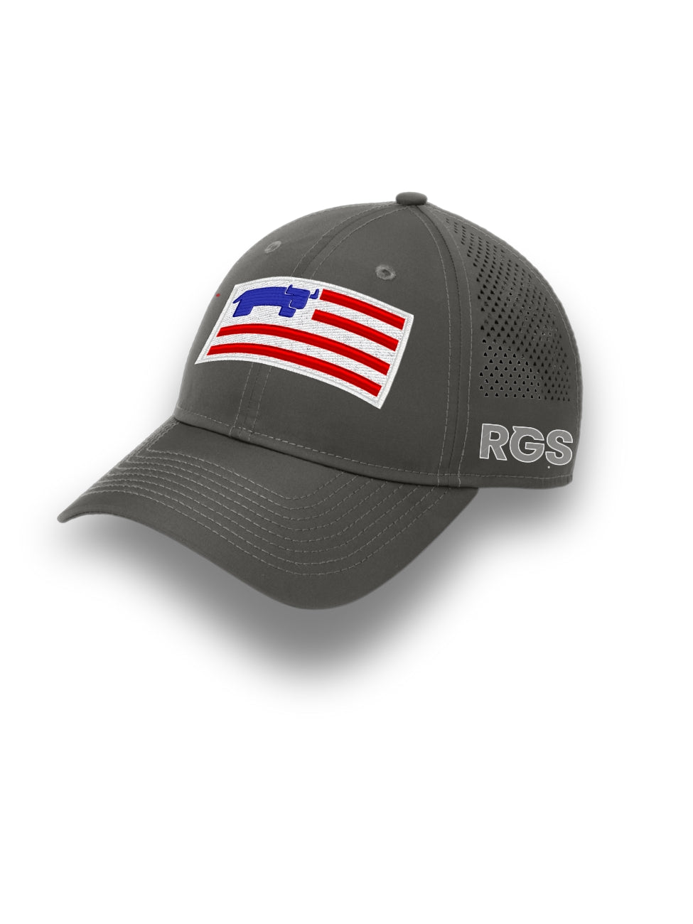 RGS - WHITE BACK GROUND LOGO FLAG- New Era Perforated Performance Cap - NE406