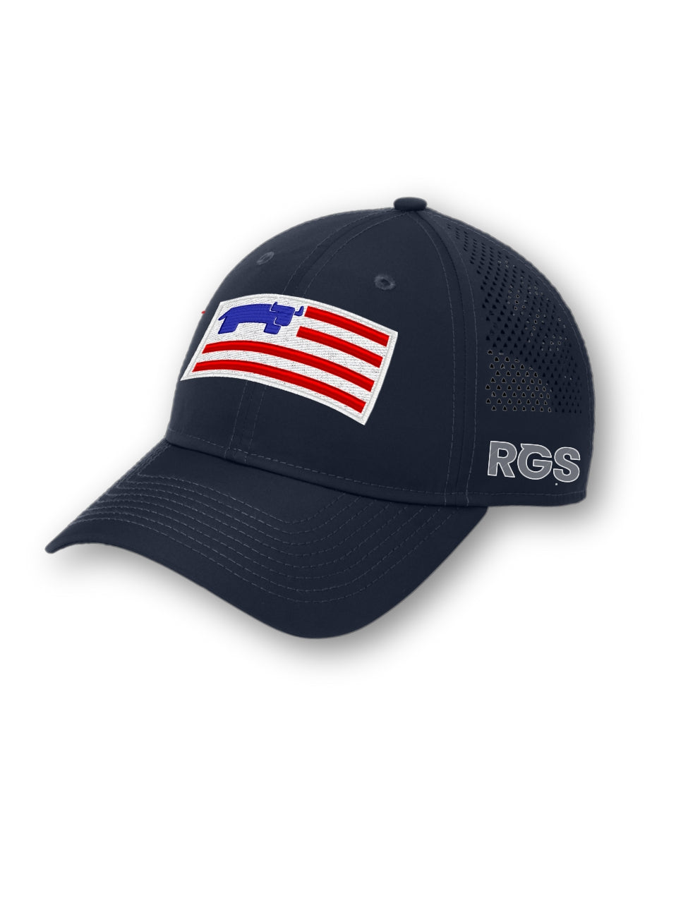 RGS - WHITE BACK GROUND LOGO FLAG- New Era Perforated Performance Cap - NE406