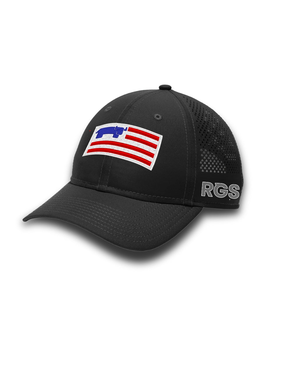 RGS - WHITE BACK GROUND LOGO FLAG- New Era Perforated Performance Cap - NE406