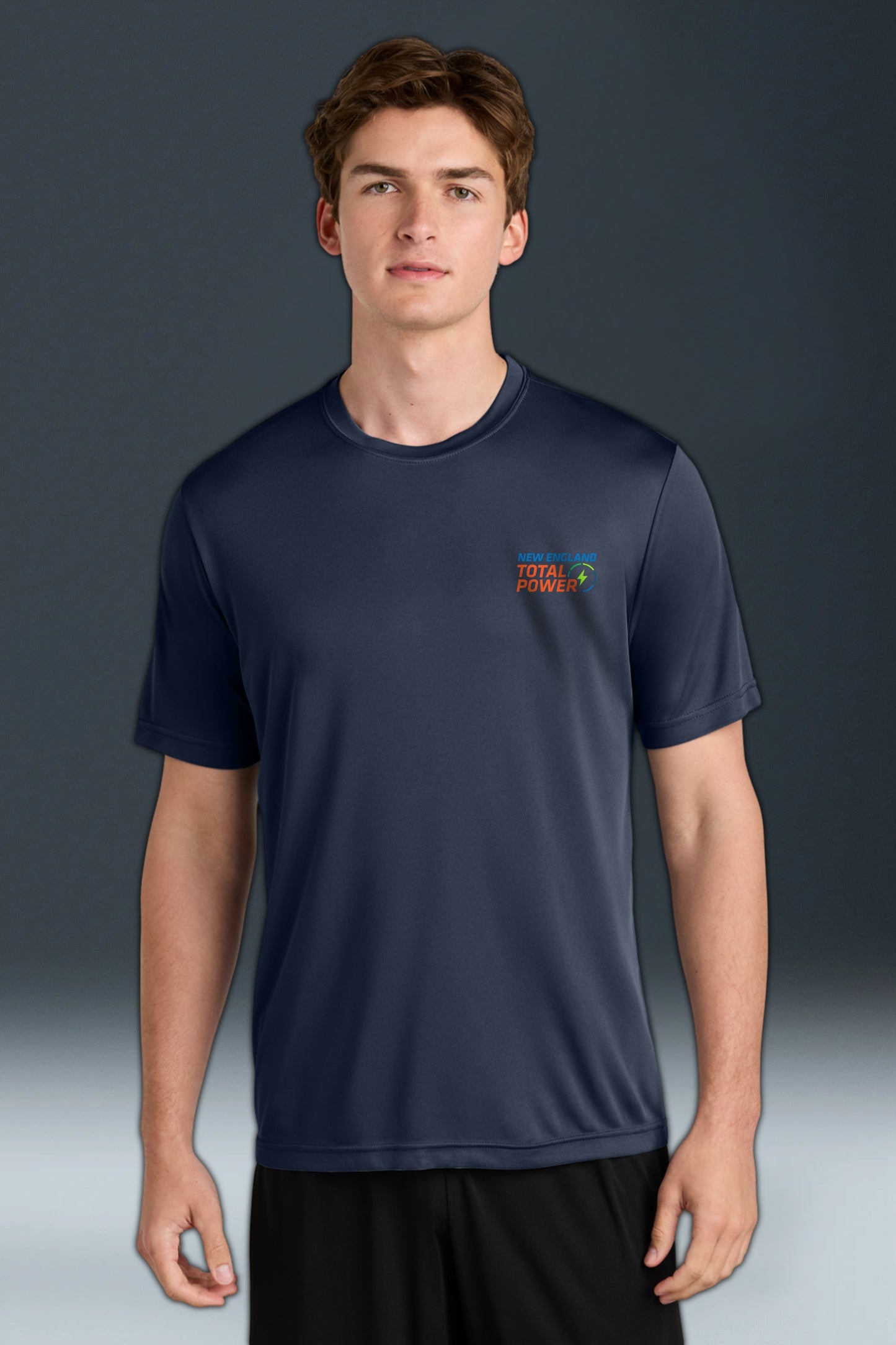 POWER - NEW ENGLAND TOTAL - ST350 TRUE NAVY Sport-Tek® PosiCharge® Competitor™ Tee - SCREEN PRINTED