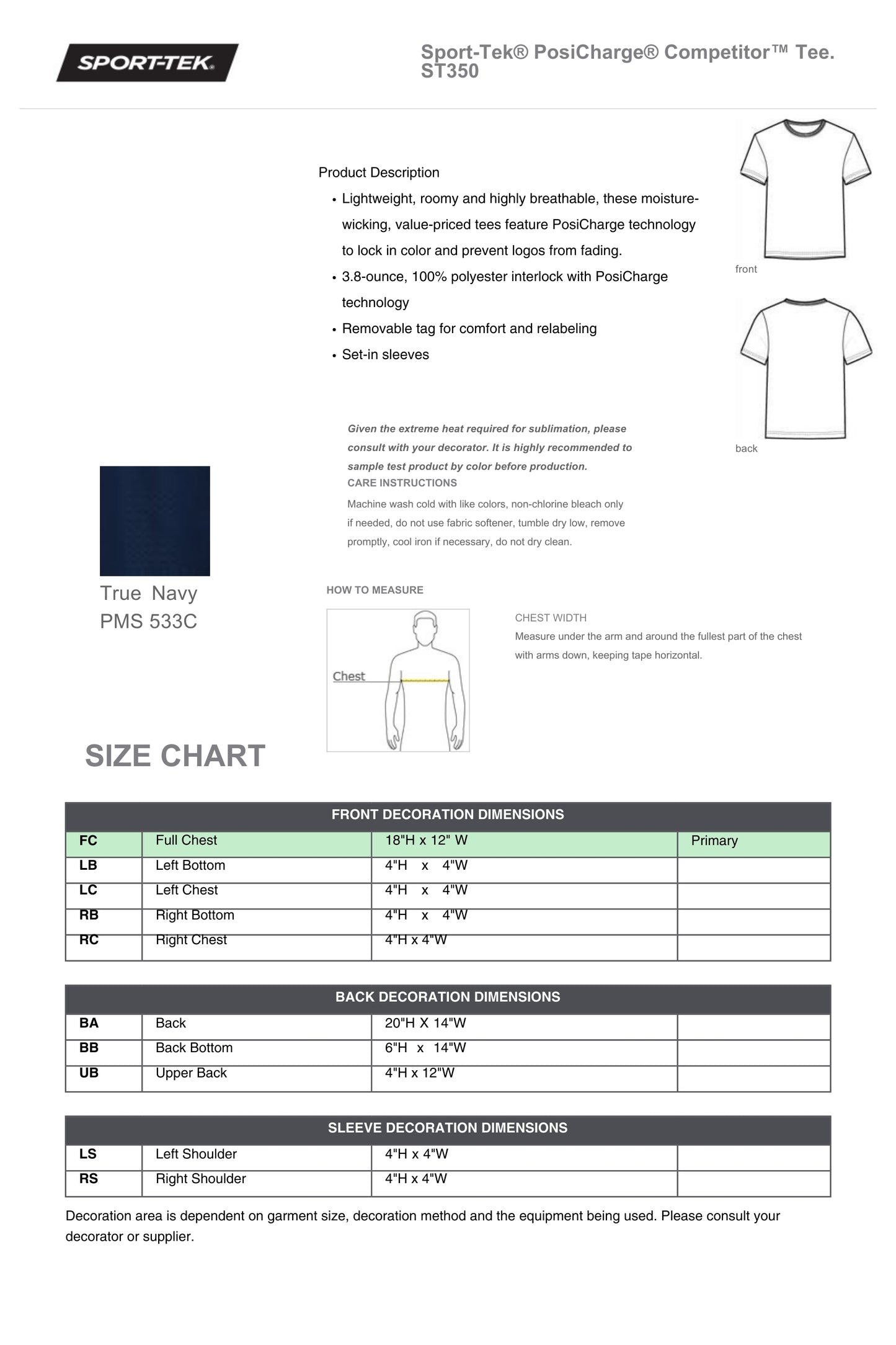 ENERGY - NEW ENGLAND TOTAL - ST350 TRUE NAVY Sport-Tek® PosiCharge® Competitor™ Tee - SCREEN PRINTED
