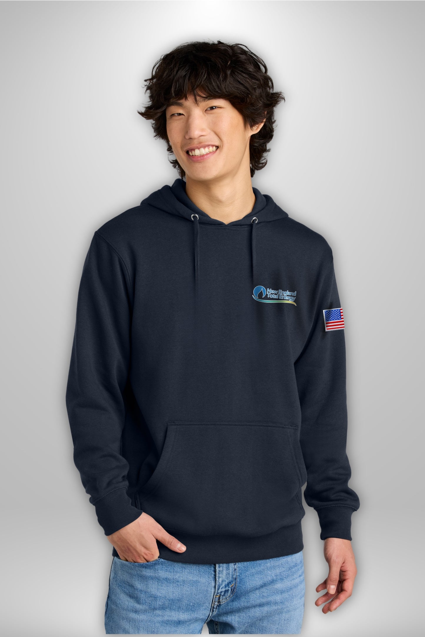ENERGY - NEW ENGLAND TOTAL NAVY DT6100 District® V.I.T.™ Fleece Hoodie - FULL COLOR - PRINTED D.T.F