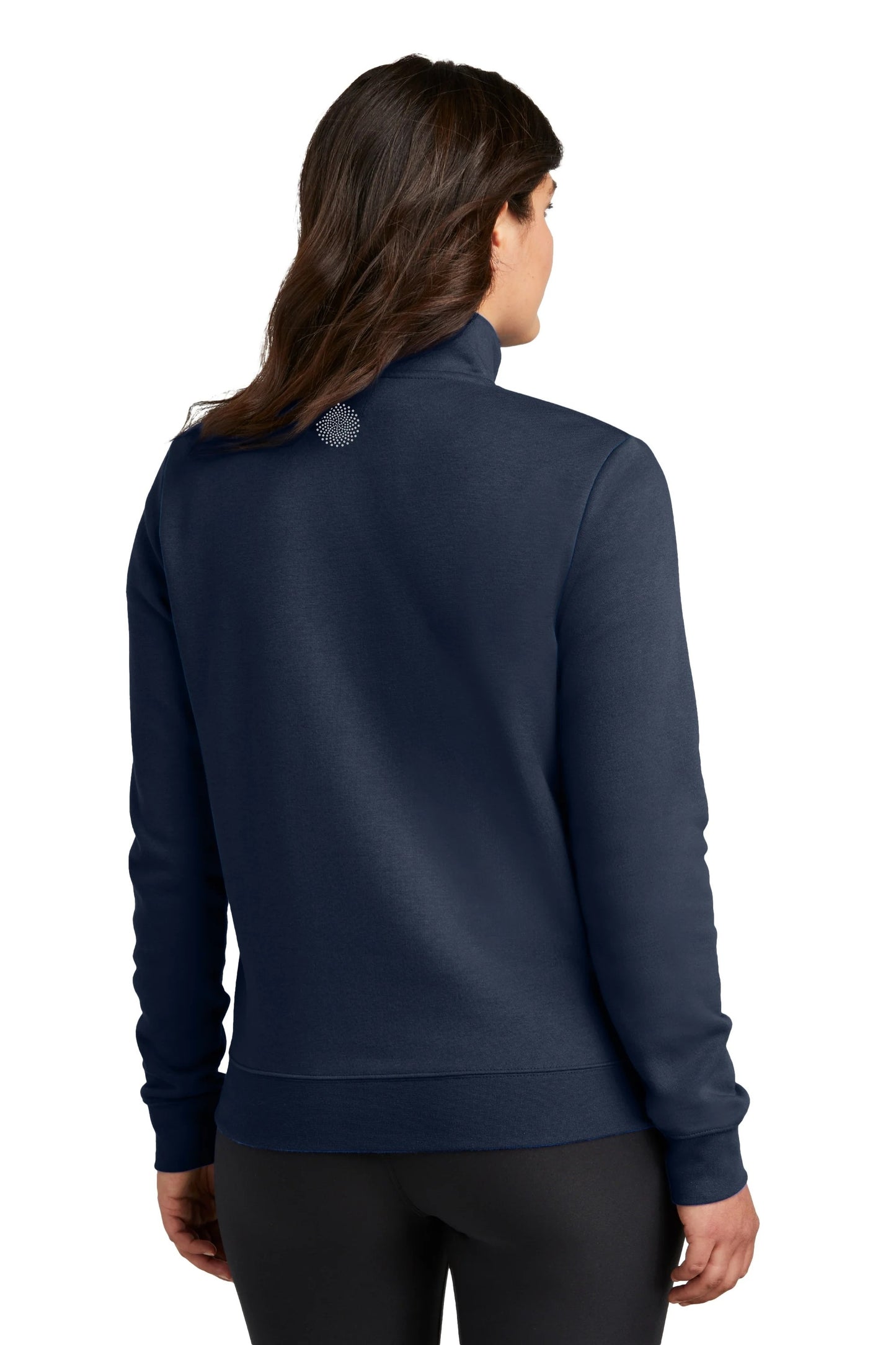 ORENDA- NKDX6720 - MIDNIGHT NAVY Nike Women's Club Fleece 1/2-Zip - SCREEN PRINTED