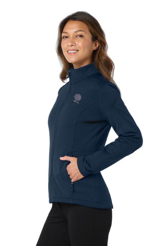 ORENDA -L239 Port Authority® Women's Grid Fleece Jacket -STITCHED