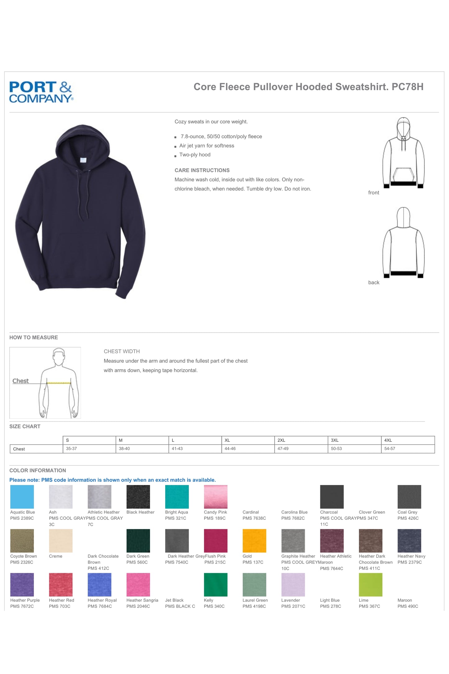 MISTERSCAPES - Safety -- Port & Company Core Fleece Pullover Hooded Sweatshirt - PC78H - BLACK COPY -PRINTED D.T.F