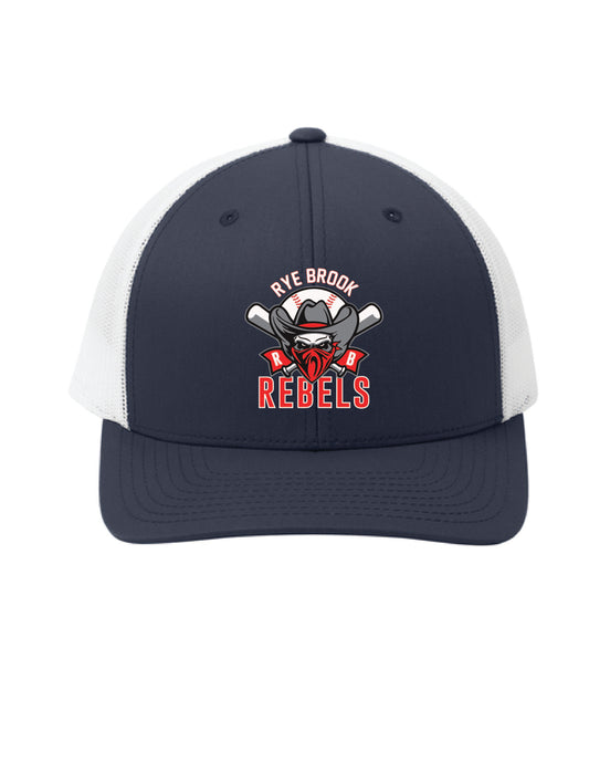 RYE BROOK REBELS BASEBALL / EMBROIDERY / STC39 Retro Trucker Cap