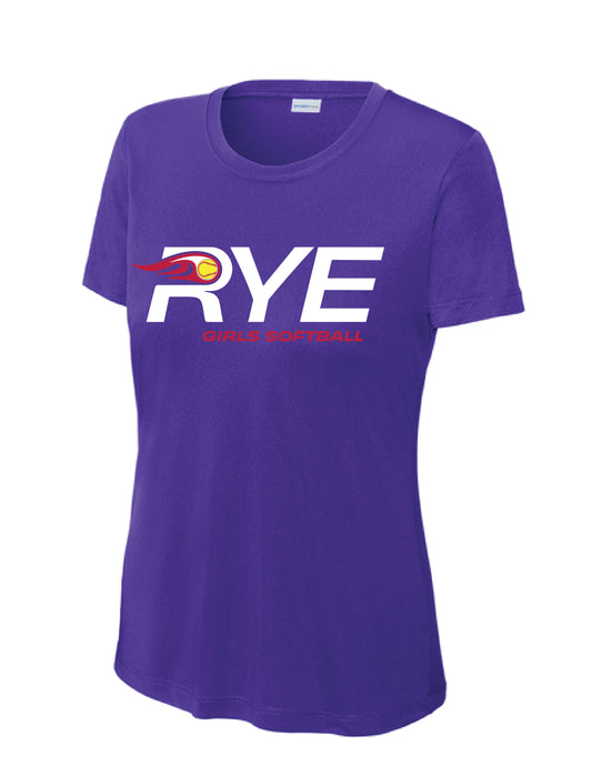RYE GIRLS SOFTBALL / PRINT / LST350 Sport-Tek® Women's Tee