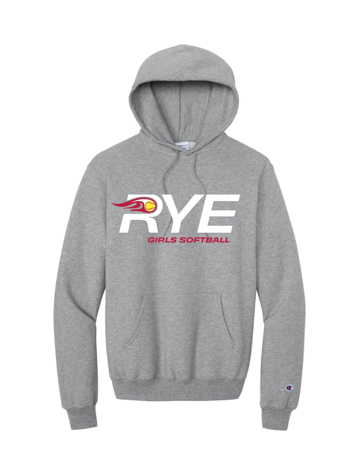 RYE GIRLS SOFTBALL / S700 / PRINT / Champion® Powerblend® Pullover Hoodie