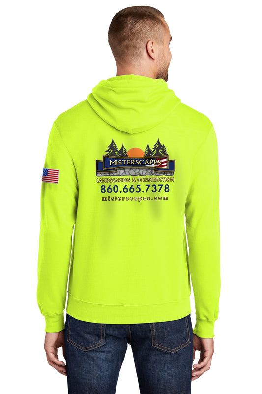 MISTERSCAPES - Safety -- Port & Company Core Fleece Pullover Hooded Sweatshirt - PC78H - FULL COLOR LOGO PRINTED D.T.F
