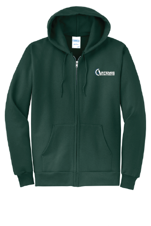 ARTEMIS / PRINT / PC78ZH / Port & Co® Core Fleece Full-Zip Hooded Sweatshirt