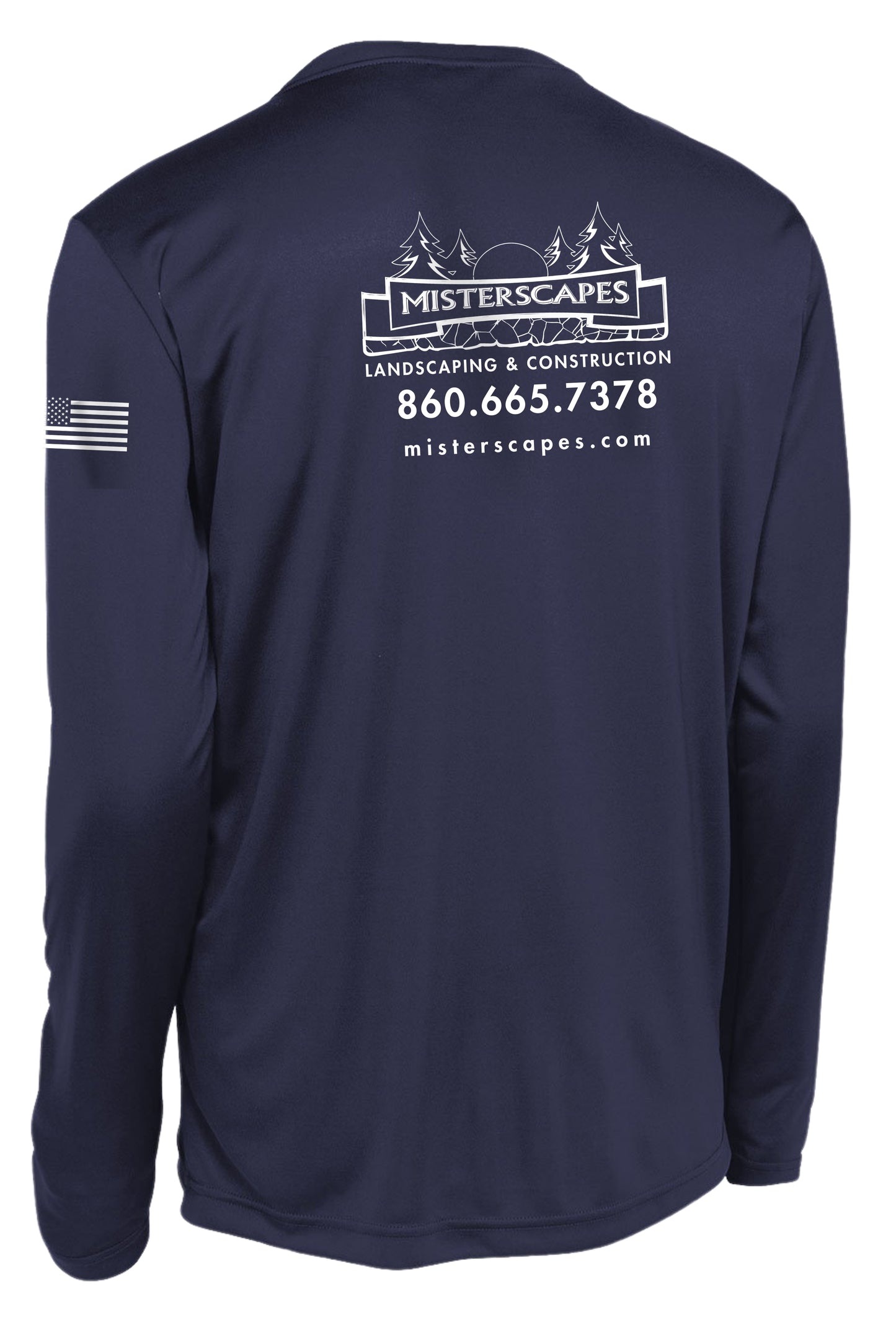 MISTERSCAPES- 5400 Gildan® - Heavy Cotton™ 100% Cotton Long Sleeve T-Shirt -WHITE COPY- PRINTED D.T.F. -