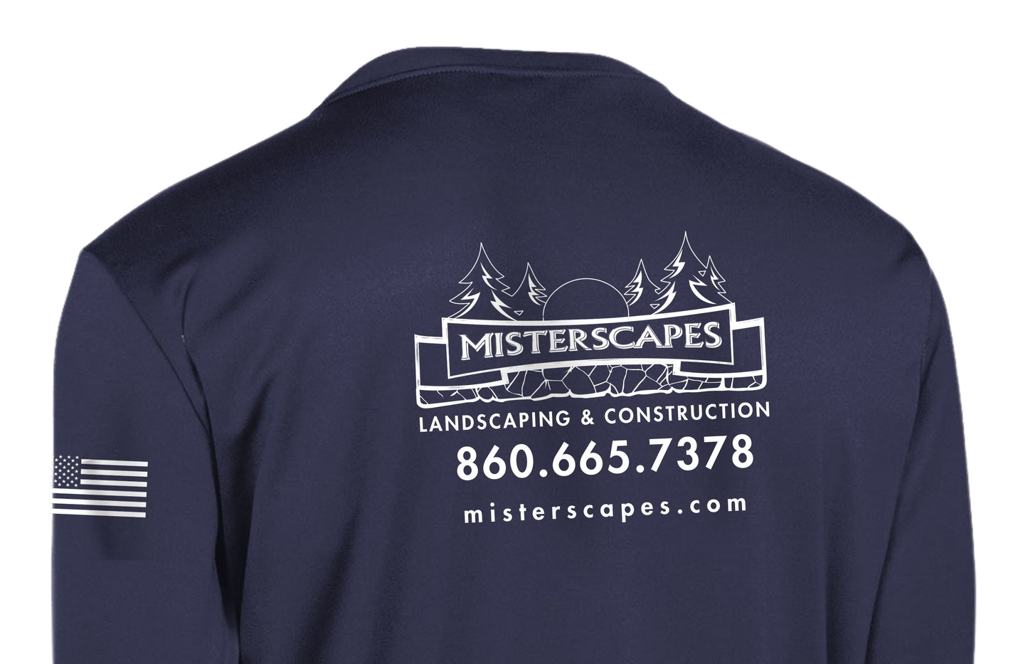 MISTERSCAPES- 5400 Gildan® - Heavy Cotton™ 100% Cotton Long Sleeve T-Shirt -WHITE COPY- PRINTED D.T.F. -