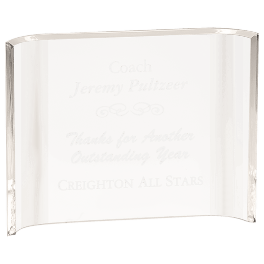 Clear Acrylic Crescent