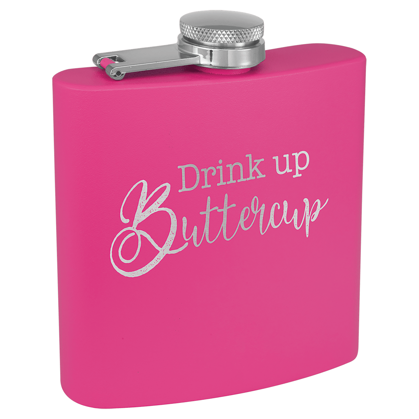 VINNPRINT - ENGRAVING - 6 oz. Leather Flask Set in Black Presentation Box