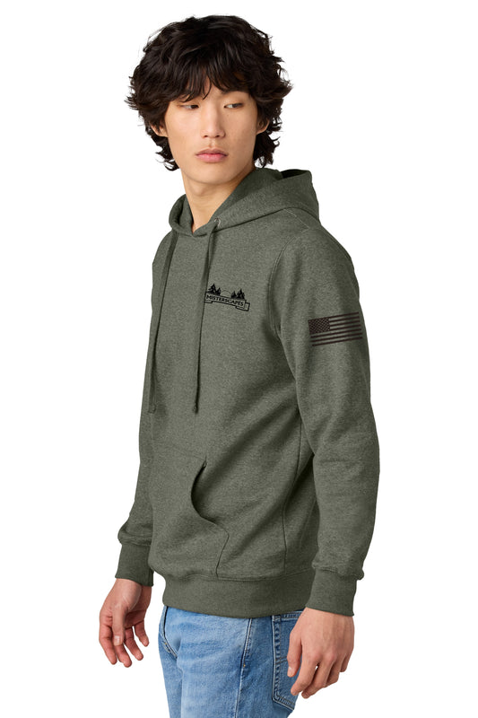 MISTERSCAPES - HGREEN - DT6100 District® V.I.T.™ Fleece Hoodie - BLACK LOGO - PRINTED D.T.F