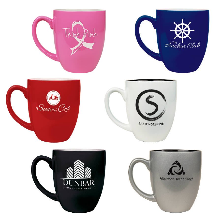 VINNPRINT - ENGRAVING - 16 oz. Ceramic Bistro LazerMug