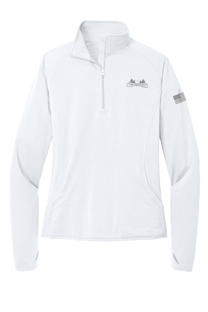 MISTERSCAPES - Sport-Tek® Women's Sport-Wick® Stretch 1/4-Zip Pullover. LST850 - grey logo