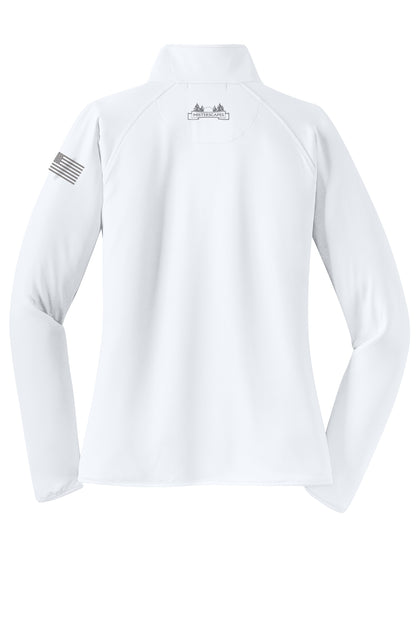 MISTERSCAPES - Sport-Tek® Women's Sport-Wick® Stretch 1/4-Zip Pullover. LST850 - grey logo