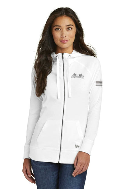 MISTERSCAPES - New Era® Women's Sueded Cotton Blend Full-Zip Hoodie. LNEA122
