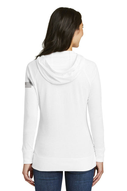 MISTERSCAPES - New Era® Women's Sueded Cotton Blend Full-Zip Hoodie. LNEA122