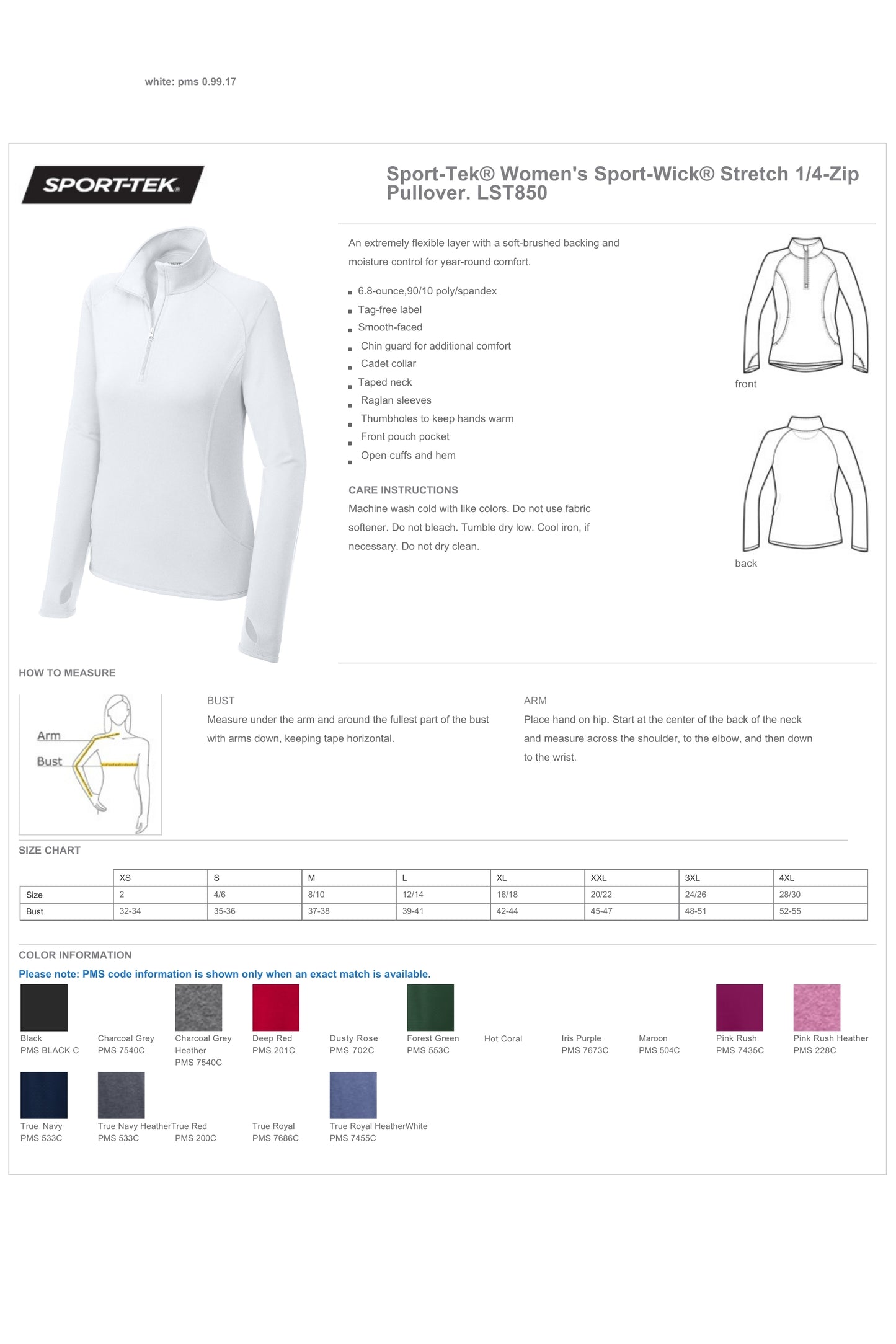 MISTERSCAPES - Sport-Tek® Women's Sport-Wick® Stretch 1/4-Zip Pullover. LST850 - color logo