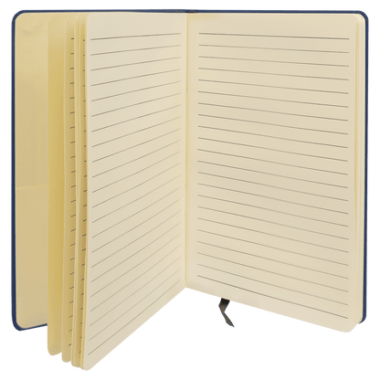VINNPRINT - ENGRAVING -  5 1/4" x 8 1/4" Blue Lazerburst Journal