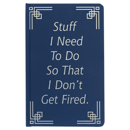 VINNPRINT - ENGRAVING -  5 1/4" x 8 1/4" Blue Lazerburst Journal