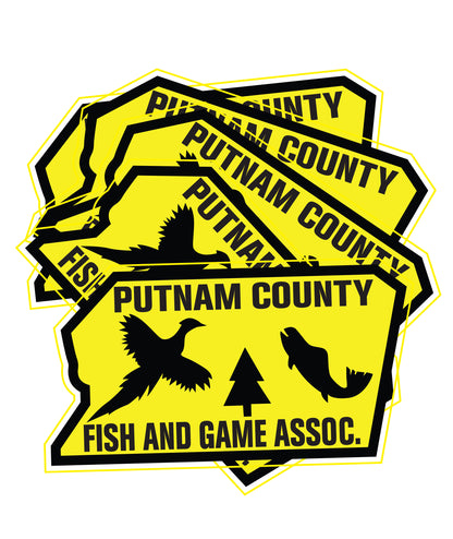 PUTNAM COUNTY FISH & GAME /  DECAL / LABEL / STICKERS