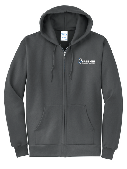ARTEMIS / PC78ZH / PRINT / Port & Co® Core Fleece Full-Zip Hooded Sweatshirt
