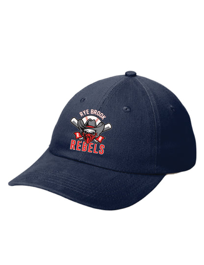 RYE BROOK REBELS BASEBALL / EMBROIDERY / BTU Unstructured Brushed Twill Cap