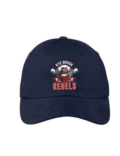 RYE BROOK REBELS BASEBALL / EMBROIDERY / BTU Unstructured Brushed Twill Cap