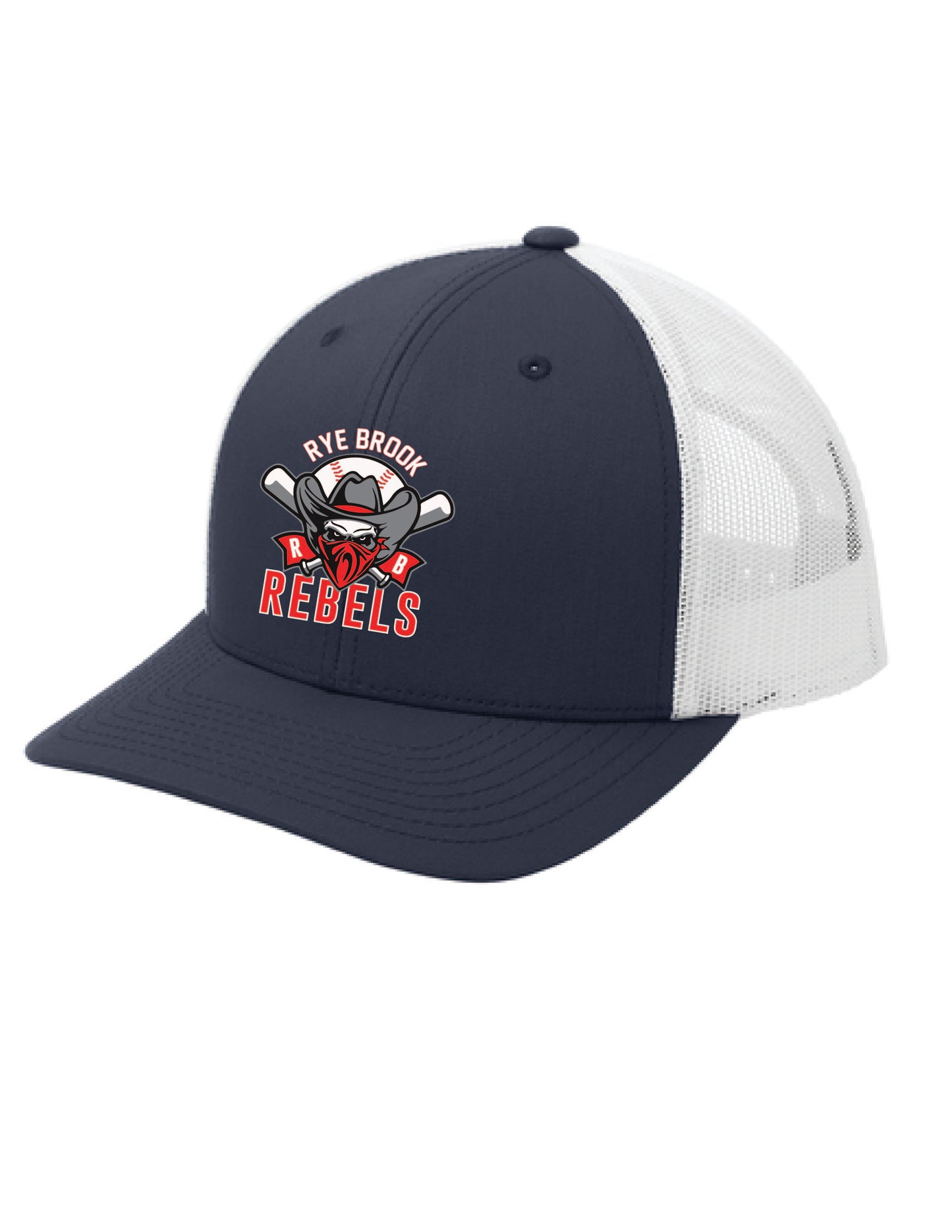 RYE BROOK REBELS BASEBALL / EMBROIDERY / STC39 Retro Trucker Cap