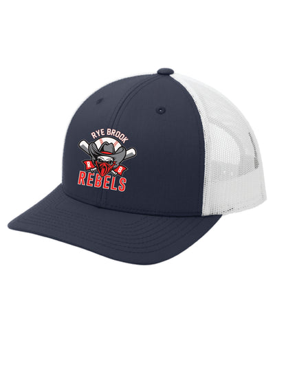 RYE BROOK REBELS BASEBALL / EMBROIDERY / STC39 Retro Trucker Cap