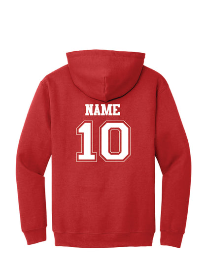 RYE BROOK REBELS BASEBALL / PRINT / 18500 Gildan Hooded Sweatshirt