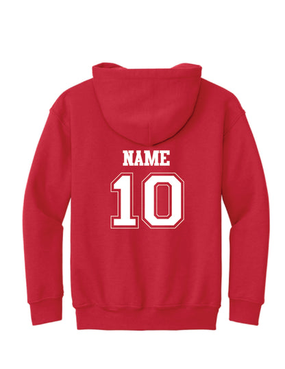 RYE BROOK REBELS BASEBALL / PRINT / 18500B Gildan® Youth Hooded Sweatshirt
