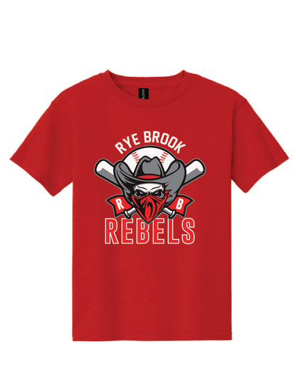 RYE BROOK REBEL BASEBALL / PRINT / 5000B Gildan Youth T-Shirt