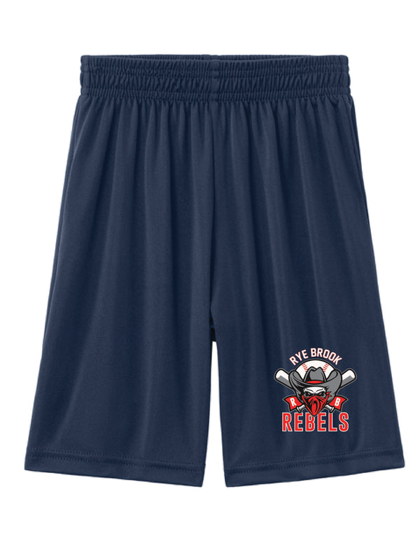 RYE BROOK REBELS BASEBALL / PRINT / A4NB5244 A4 Youth Cooling Performance 6” Short