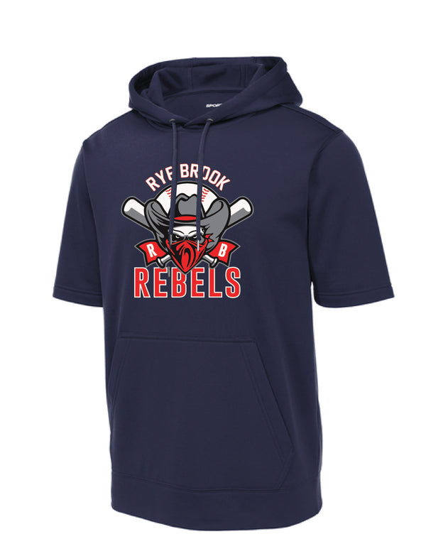 RYE BROOK REBELS BASEBALL / PRINT / ST251 Short Sleeve Hooded Pullover
