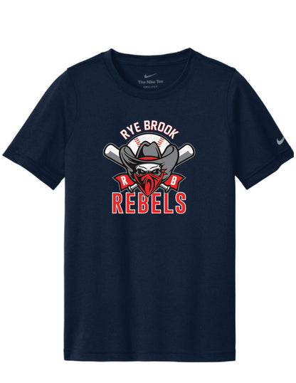 RYE BROOK REBELS BASEBALL / PRINT / NKDX8787 Nike Youth Tee