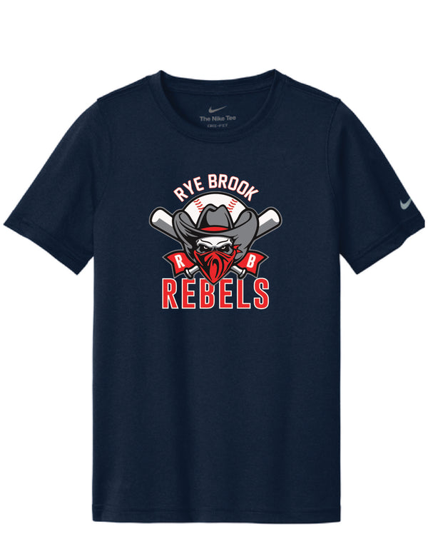 RYE BROOK REBELS BASEBALL / PRINT / NKDX8787 Nike Youth Tee