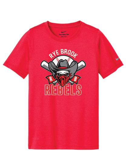 RYE BROOK REBELS BASEBALL / PRINT / NKDX8787 Nike Youth Tee