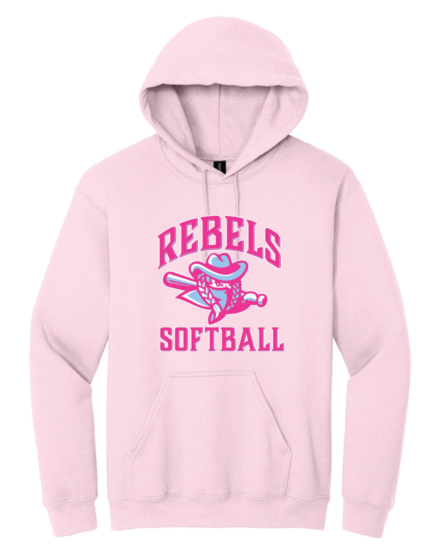 RYE BROOK REBELS SOFTBALL / PRINT / 18500 Hooded Sweatshirt