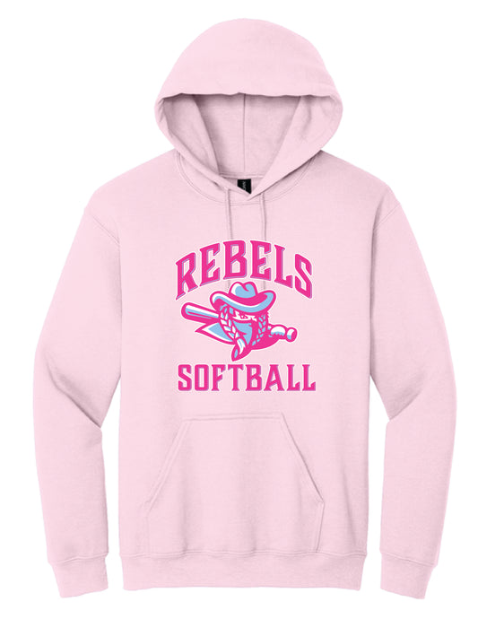 RYE BROOK REBELS SOFTBALL / PRINT / 18500 Hooded Sweatshirt
