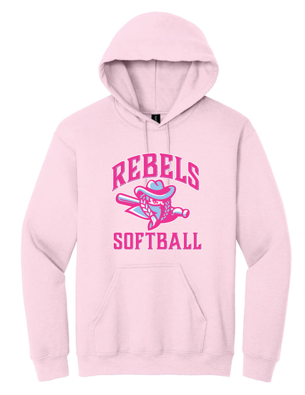 RYE BROOK REBELS SOFTBALL / PRINT / 18500 Hooded Sweatshirt