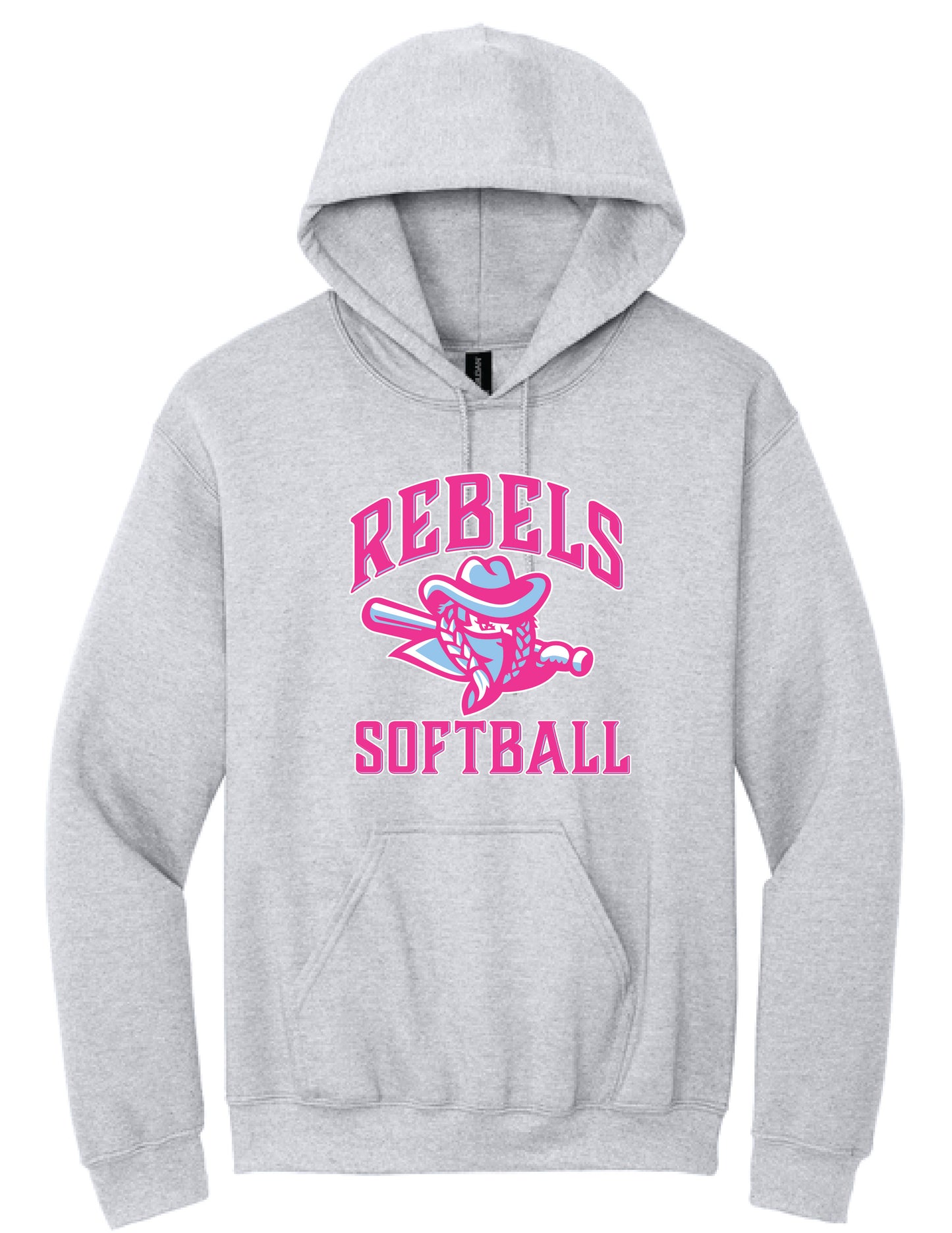 RYE BROOK REBELS SOFTBALL / PRINT / 18500 Hooded Sweatshirt